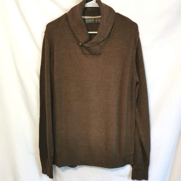 Oscar de la Renta Other - Men's Oscar de la Renta Cotton Blend Brown Pullover Sweater - Sz M